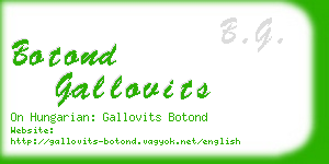 botond gallovits business card